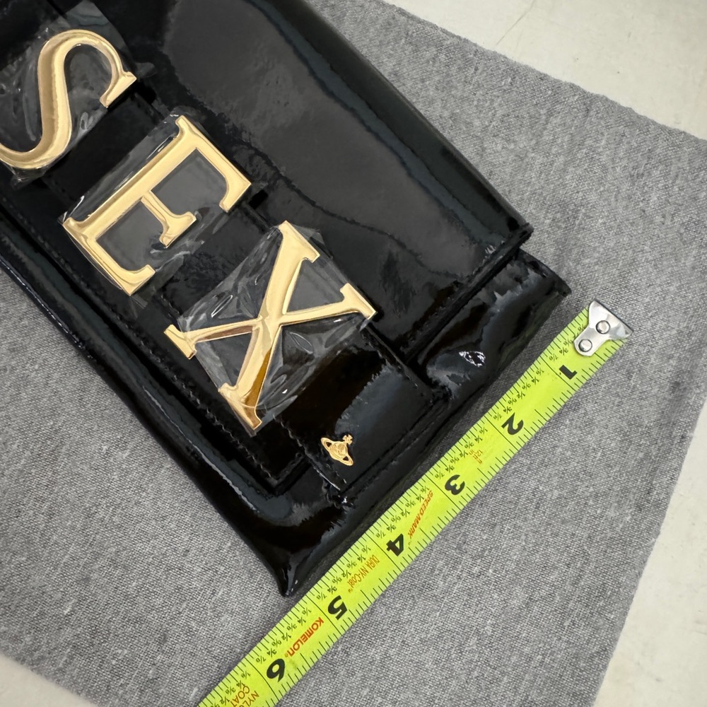 BRAND NEW SEX CLUTCH Vivienne Westwood BLK PATENT LEATHER. - Picture 6 of 13